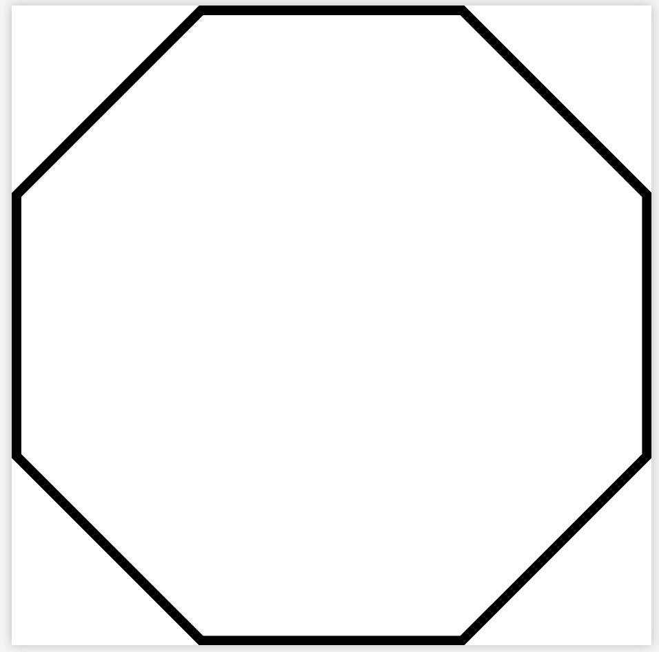 Top flat octagon latex